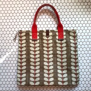 Oral Kiely Red Flower Tote